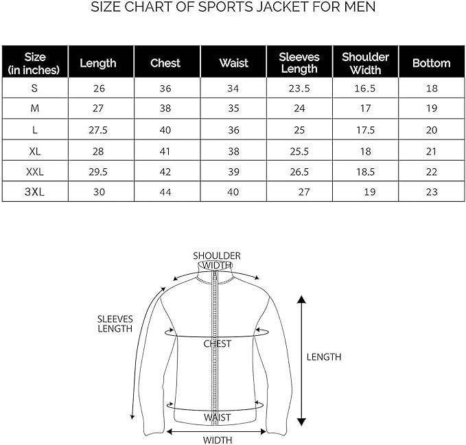 Gearup Men Winter Sports Gym Track Zipper Stylish Jacket